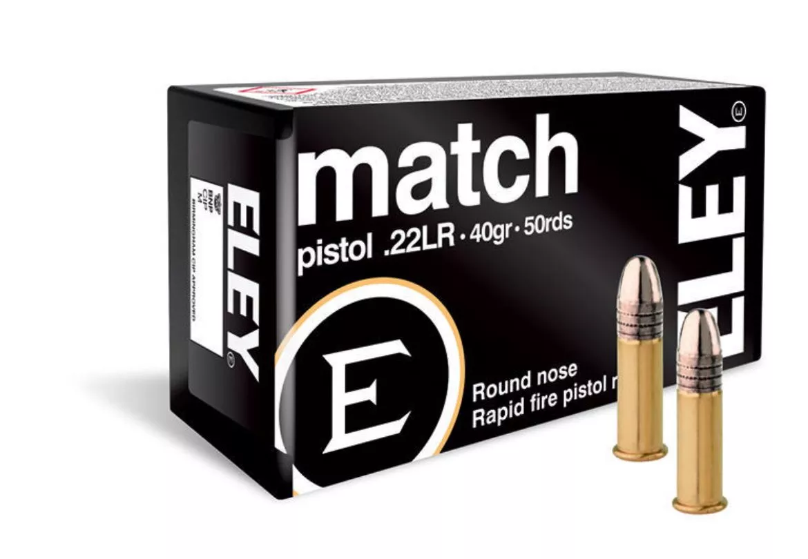 .22 Long Rifle Eley Match Pistol 40gr RN – 50 Rounds