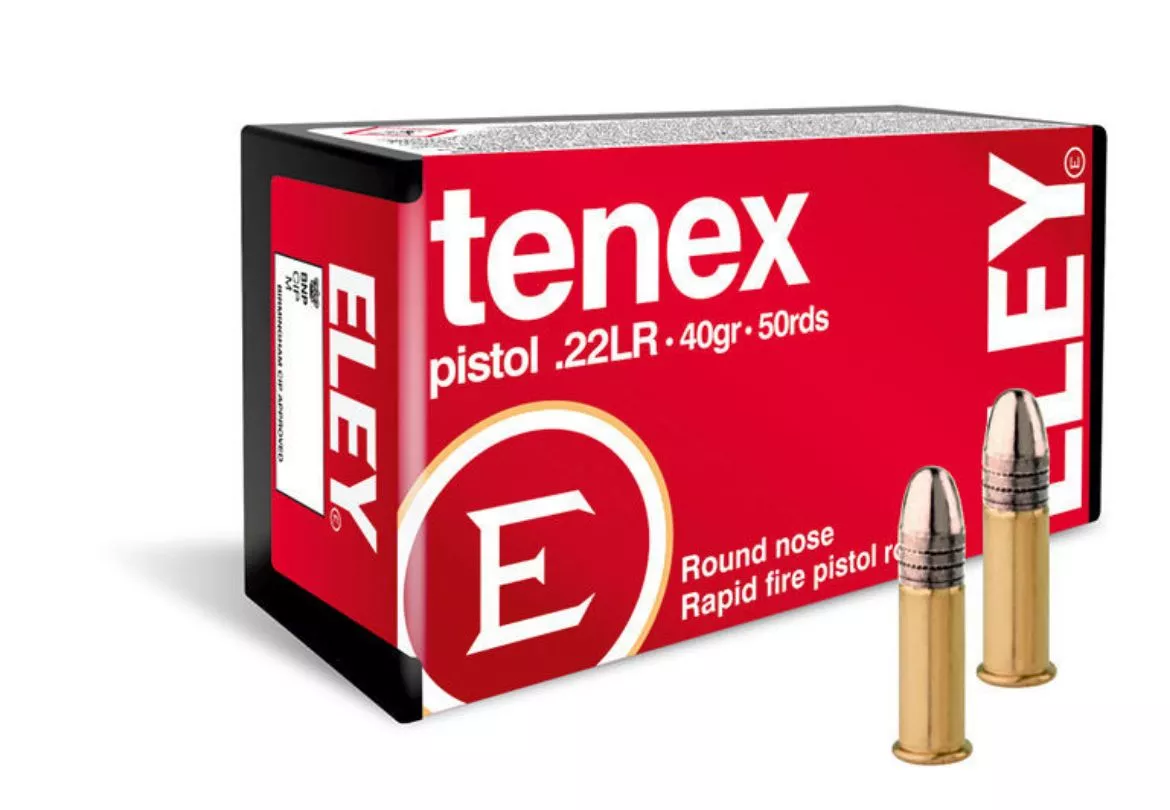 .22 Long Rifle Eley Tenex Pistol 40gr RN – 50 Rounds