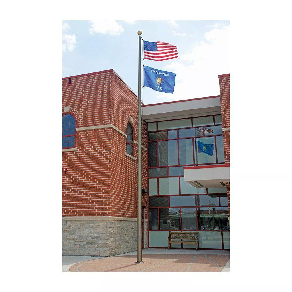 30′ External Halyard Flagpoles & Installation