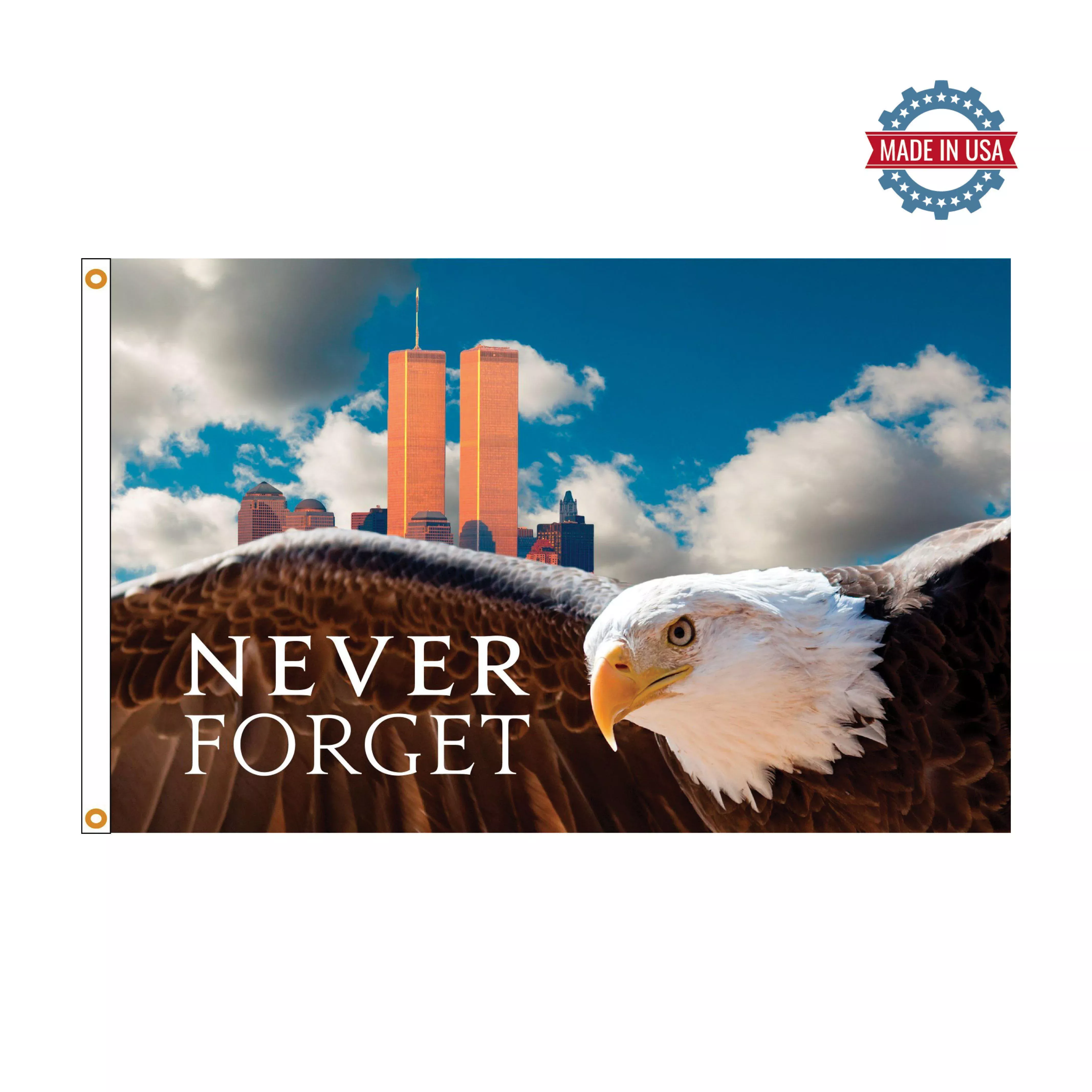 9/11 Never Forget Eagle Flag
