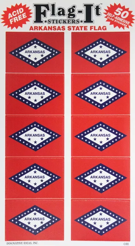 Arkansas 50 Count Sticker Pack