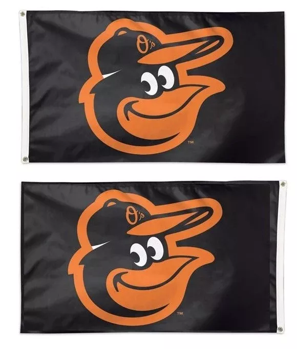 Baltimore Orioles Flag 3×5 Black 2 Sided