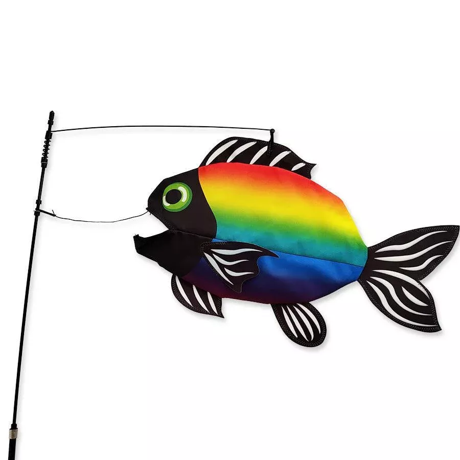 Bright Rainbow Swimming Fish Windsock