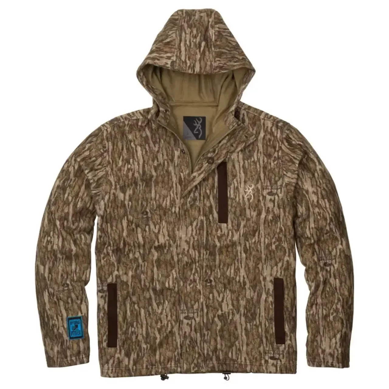 Browning Men’s Hydro-Fleece Camo Jacket – Mossy Oak Bottomland – Large
