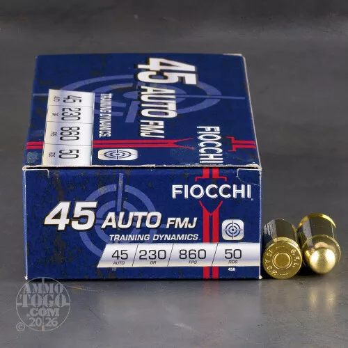 Bulk 45 ACP (Auto) Ammo by Fiocchi for Sale - 1000 Rounds