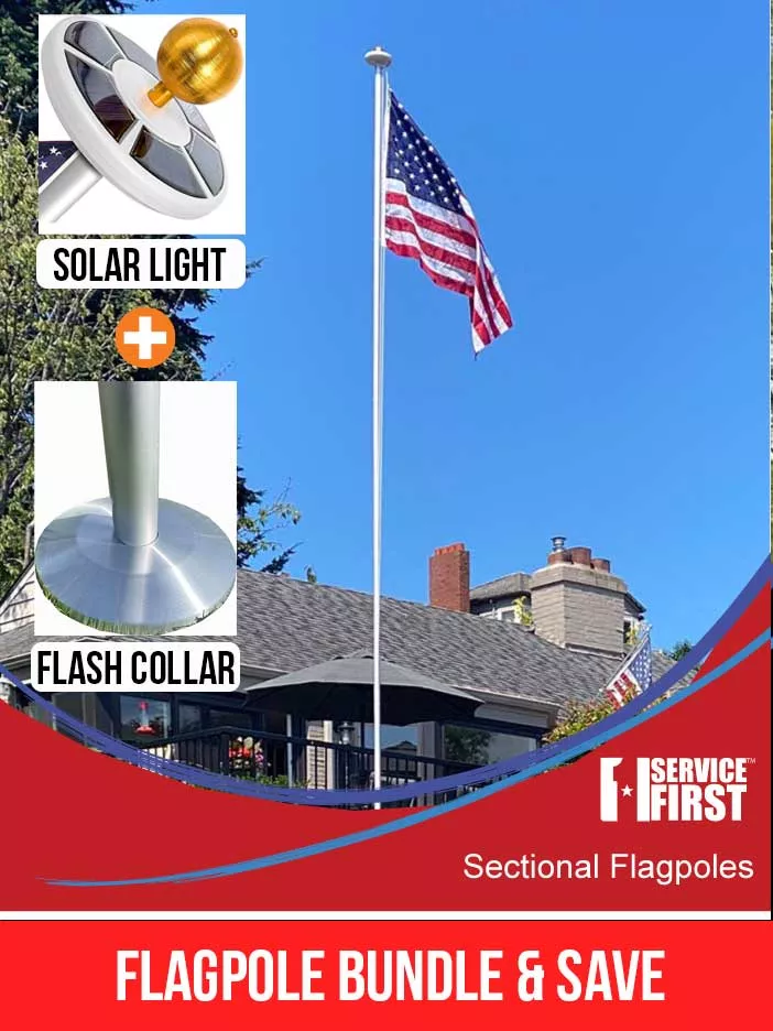 (Bundle) 20′ Delta Sectional SILVER (Pole, Light & Flash Collar)