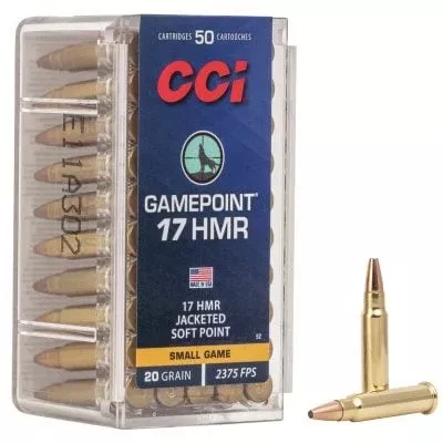 CCI Ammunition 17 HMR 20 Grain Jacketed Soft Point 50 Count