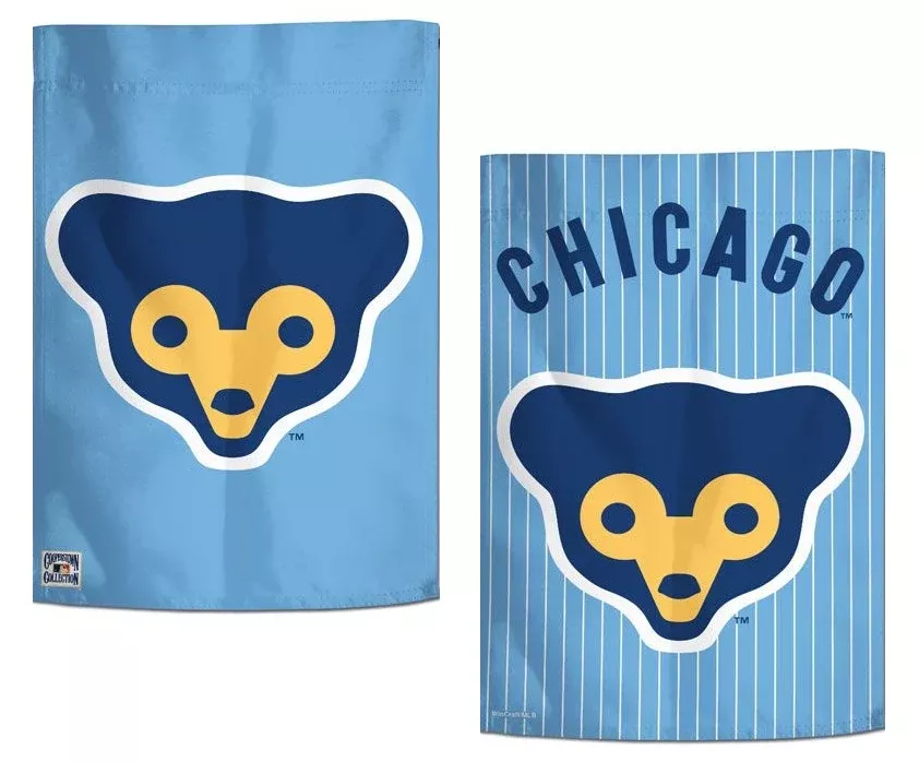Chicago Cubs Garden Flag 2 Sided Retro Logo