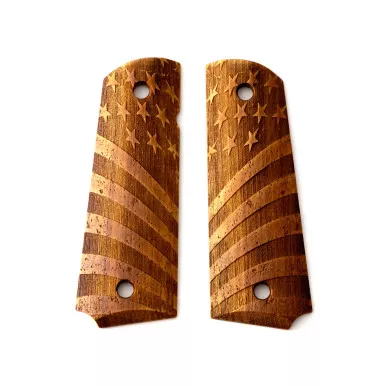 Chronicle 1911 Laser Engraved Wooden Grip – USA Pattern