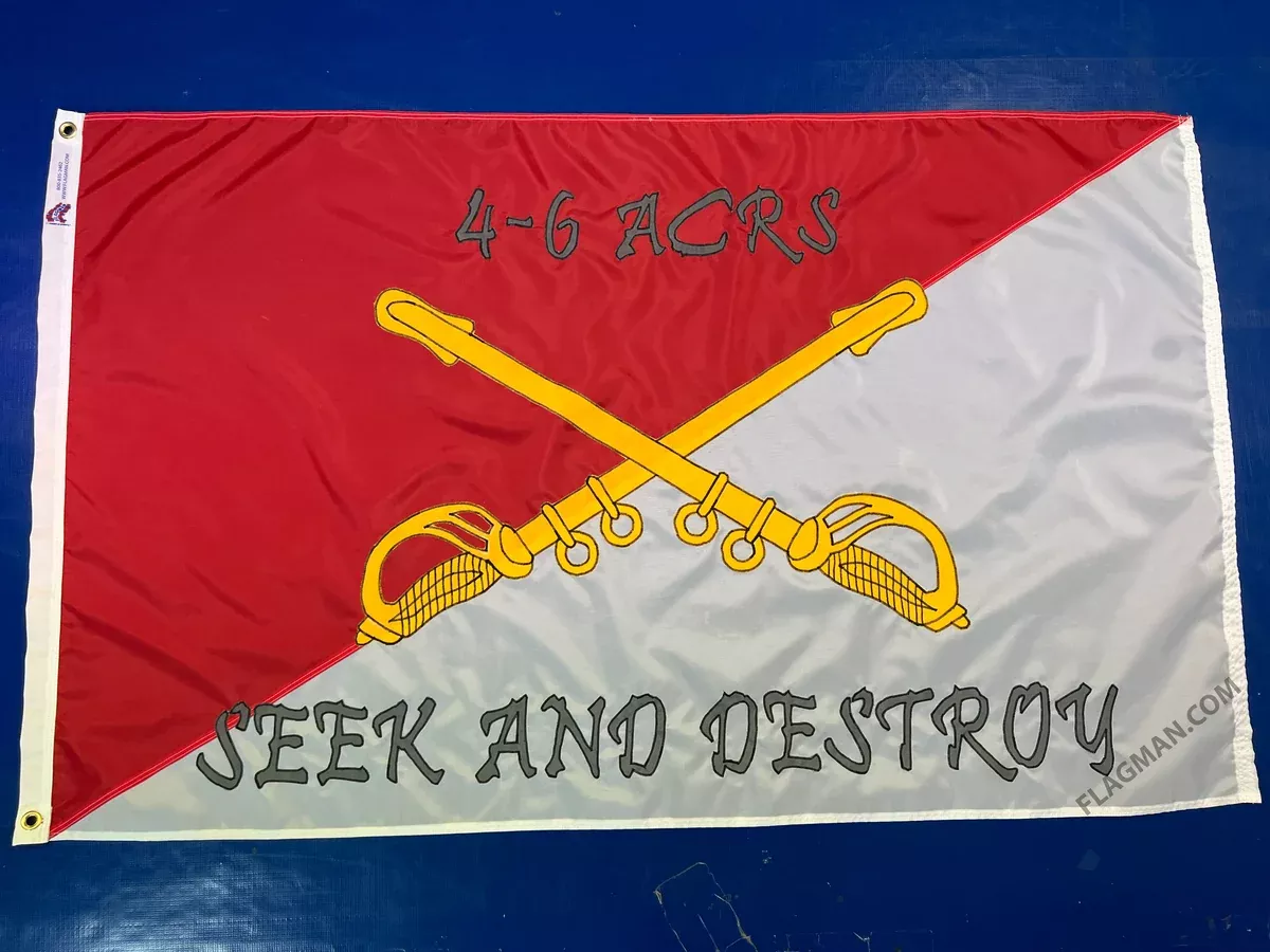 Custom Hand Applique Flags - Single Reverse
