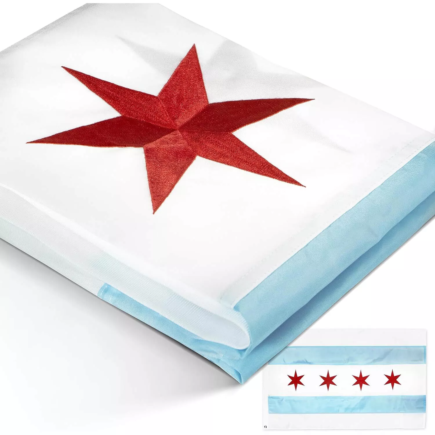 EverStrong Embroidered City of Chicago Flag 3x5 Foot