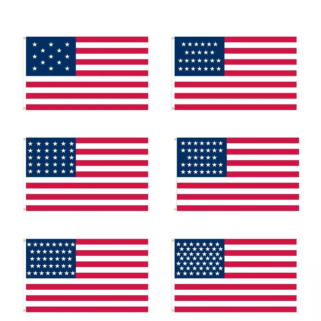 Evolution of Old Glory Flags