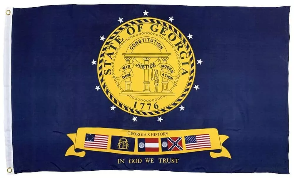 Georgia State Flag 2001-2003 Heavy-Duty 3x5 FT