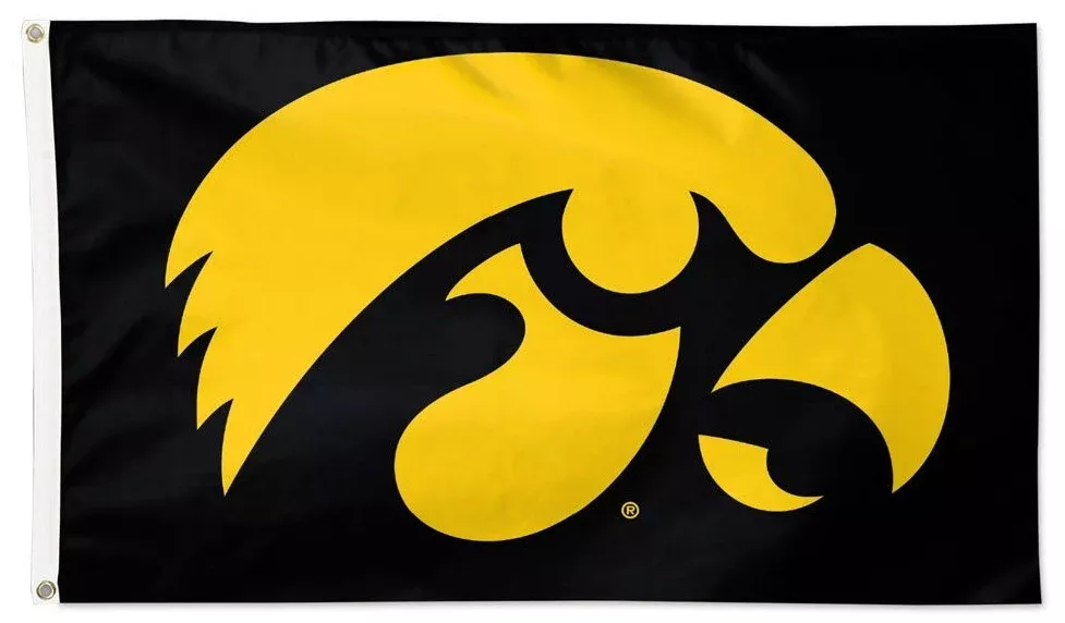 Iowa Hawkeyes Boat Flag 2 Sided