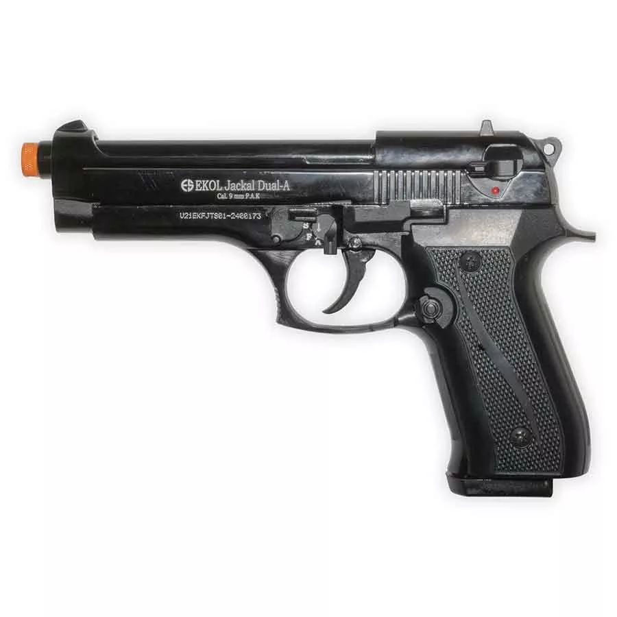 Jackal Dual Blank-Firing Pistol – 9mm PAK – Blued
