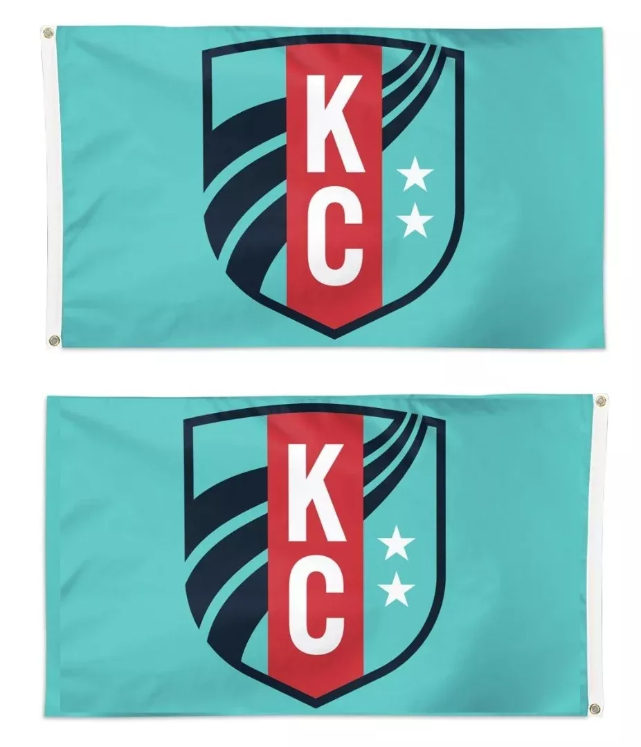 KC Current Flag 2 Sided Logo Teal