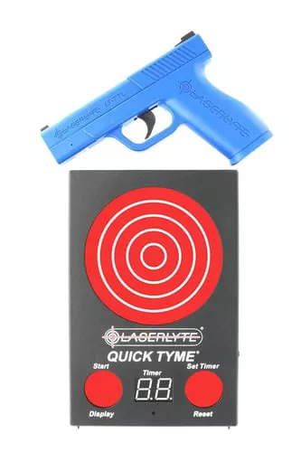 LaserLyte Quick Tyme Laser Trainer Target with Point of Impact Display and Training Handgun