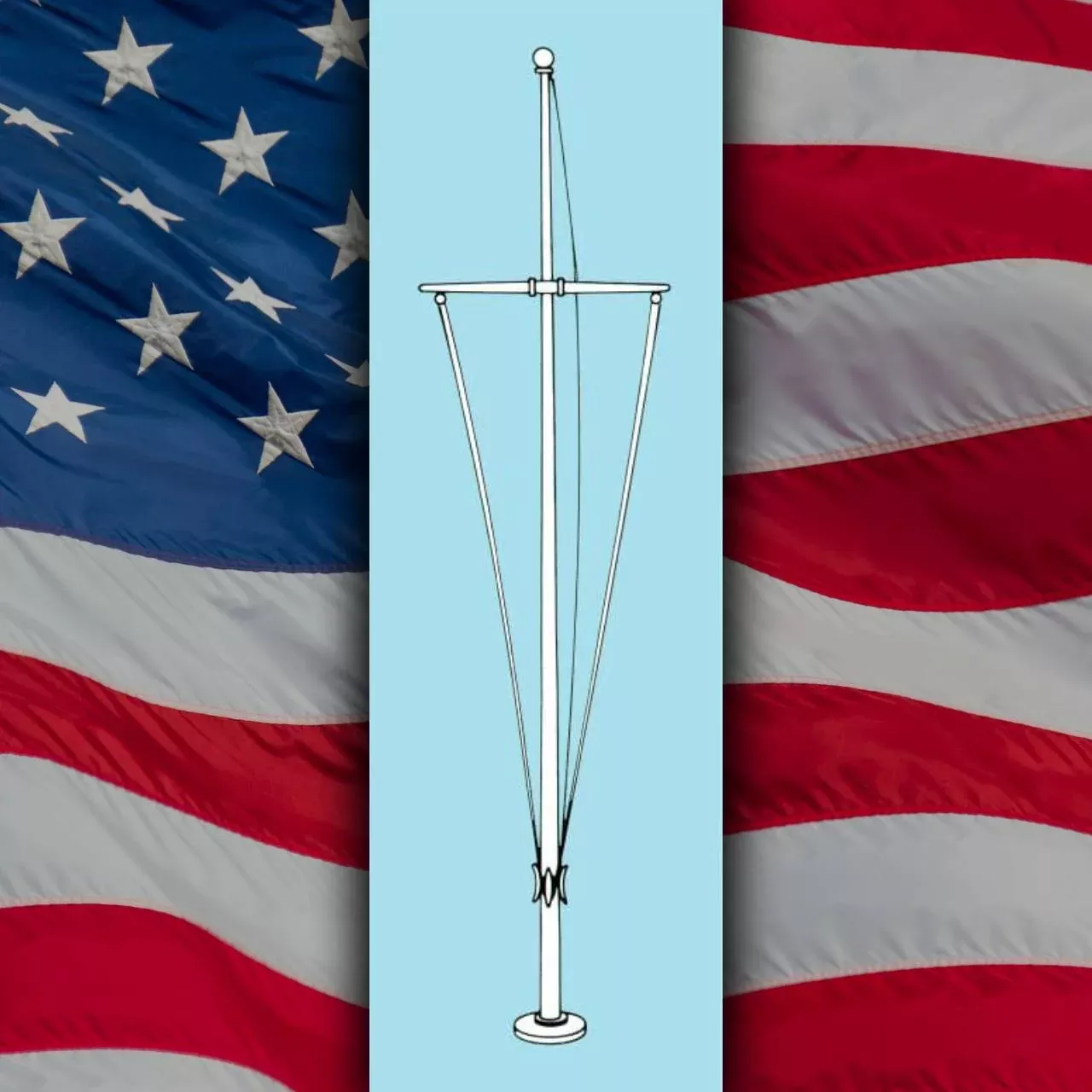 Luxury American-Made Aluminum Flagpole