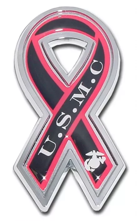 Marine Corps Ribbon Auto Emblem