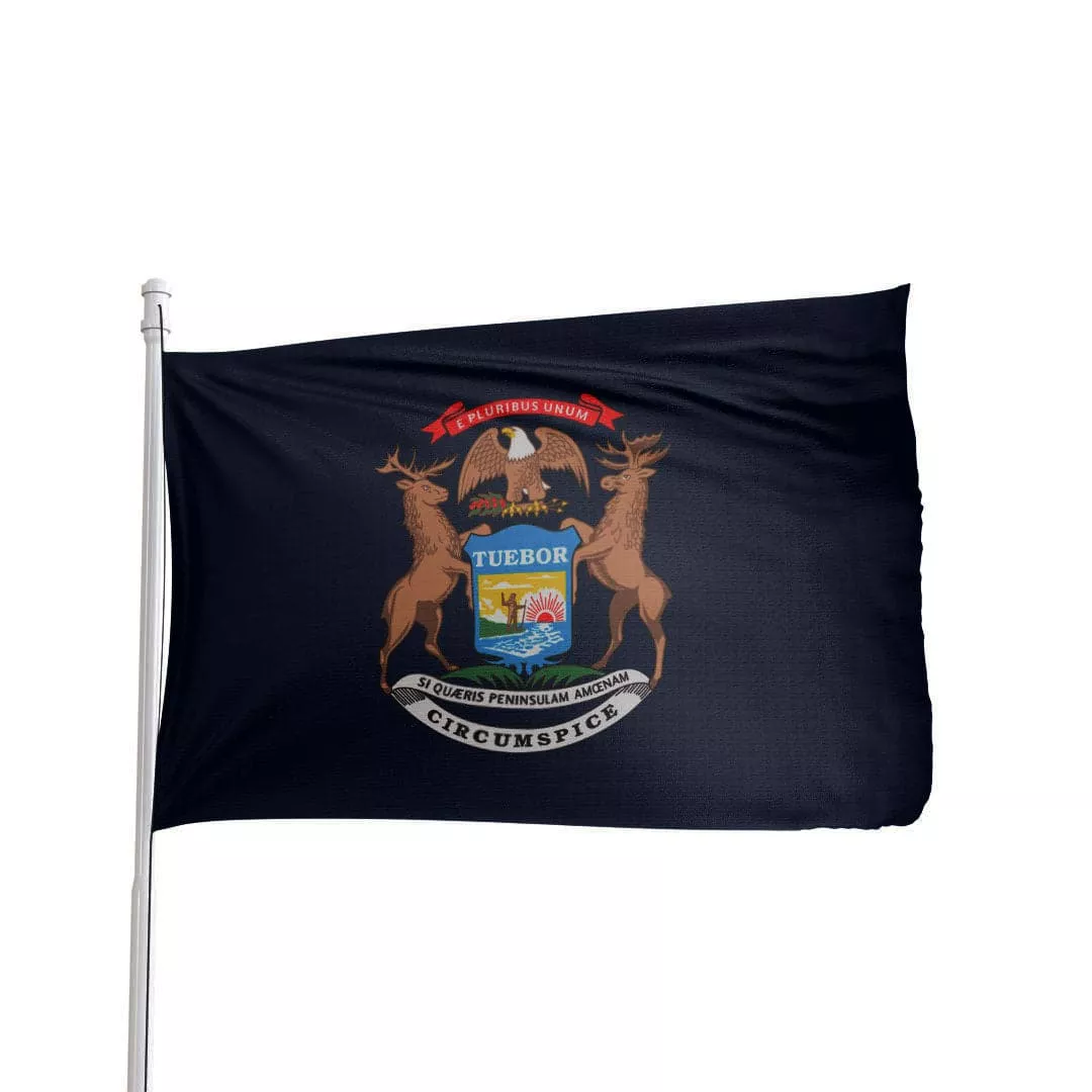 Michigan State Flag 3×5 Nylon – Outdoor USA Made