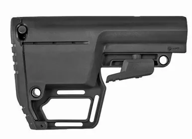 Mission First Tactical BATTLELINK Utility Milspec Stock - 6-Position Collapsible Mil Spec Stock, Black