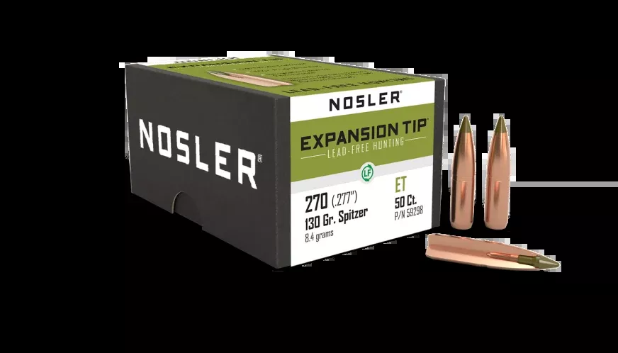 Nosler .277 Diameter 130 Grain Polymer Tip E-Tip 50 Count Bullets
