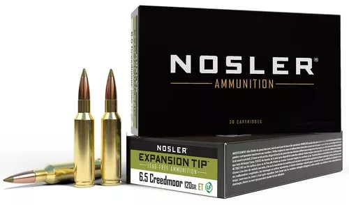 Nosler E-Tip Rifle Ammunition 6.5 Creedmoor 120 gr E-Tip2850 fps 20/ct