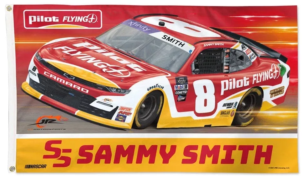 Sammy Smith Flag 3×5 Pilot Flying Race Car 2024