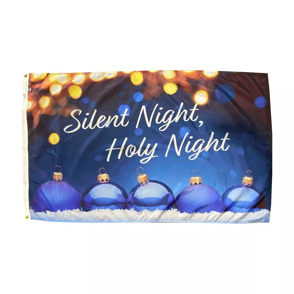 Silent Night 3' x 5' Christmas Flag