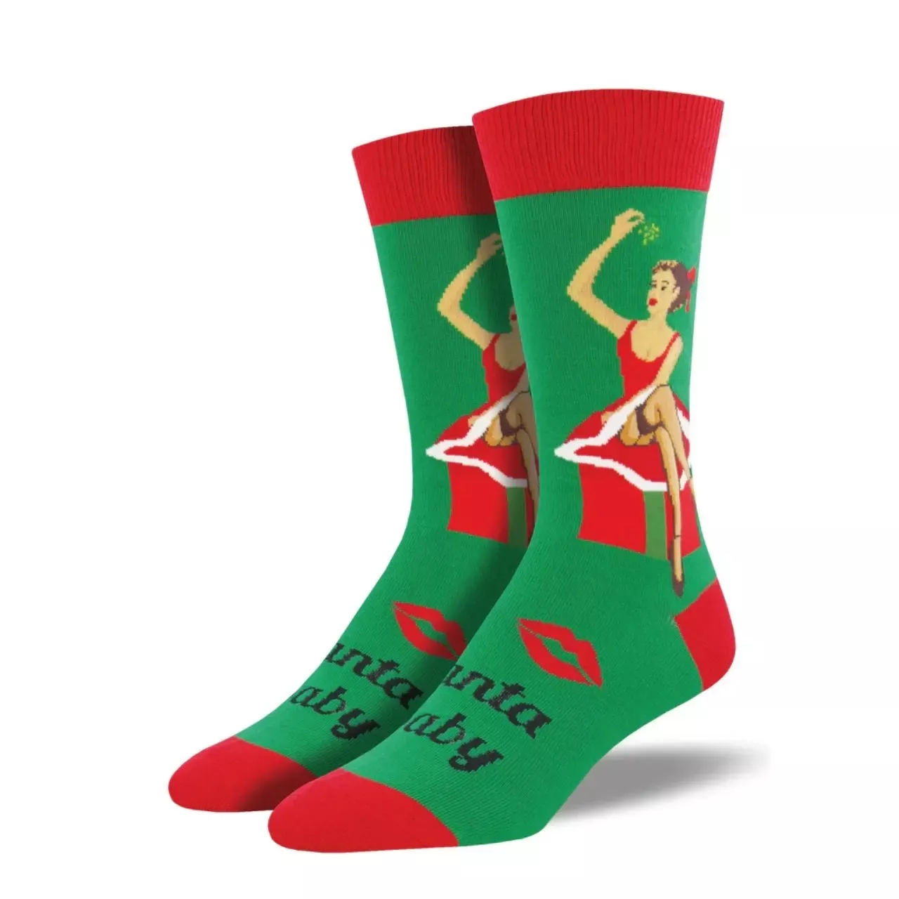 SockSmith Men’s “Santa Baby” Green Socks