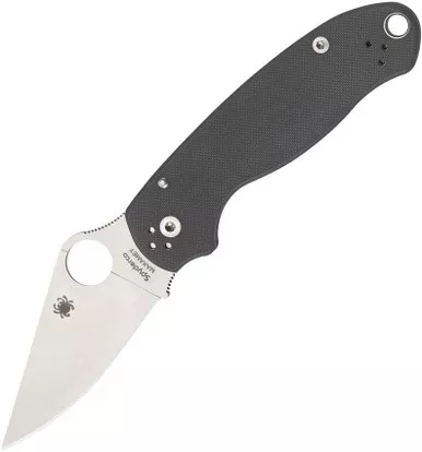 Spyderco Para 3 Folding Knife - 3" Maxamet Stonewashed Plain Blade, Dark Gray G10 Handles - C223GPDGY