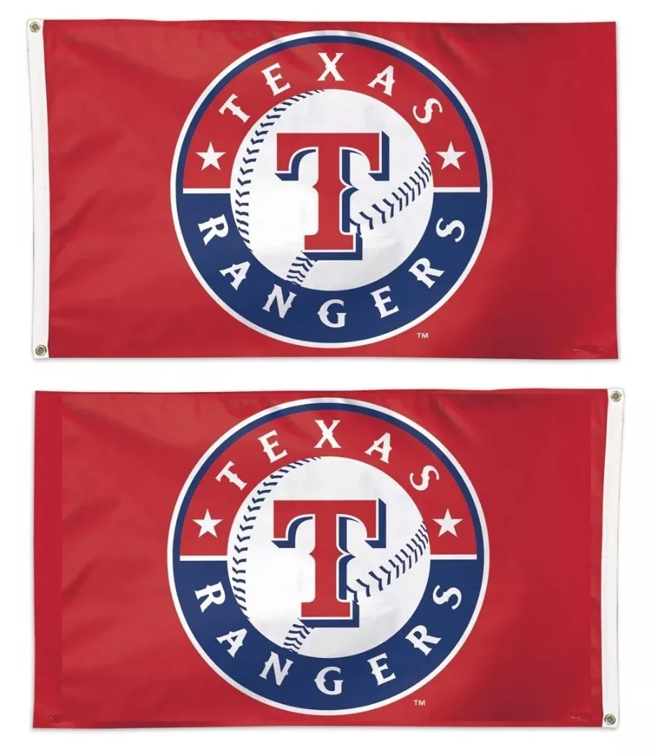 Texas Rangers 2 Sided Red 3×5 Flag