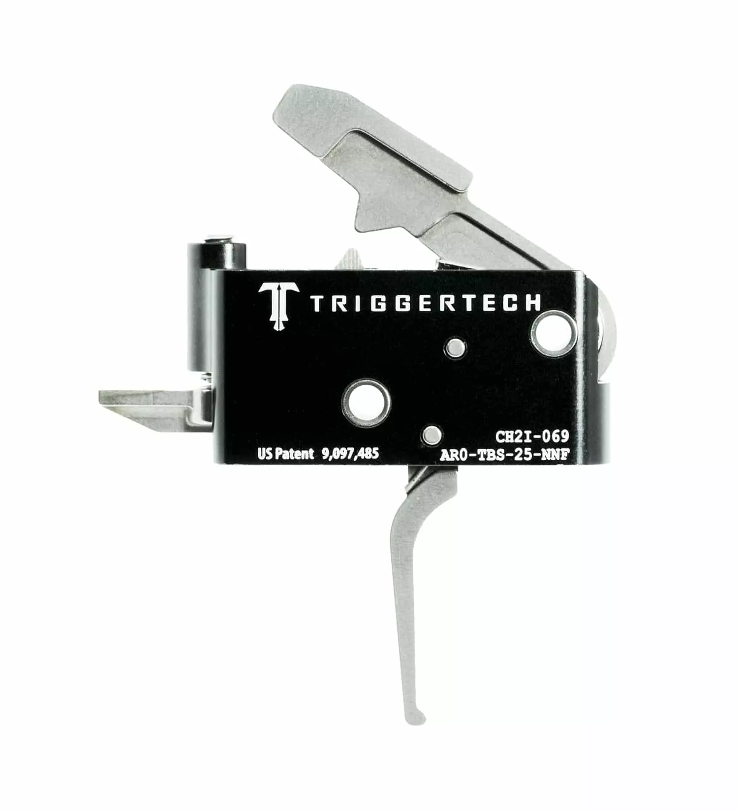 TriggerTech Trigger – AR-15 – Adaptable 2.5-5lbs – 2 Stage – Black / Stainless – Flat Lever – LABOR DAY BLOWOUT PRICE!