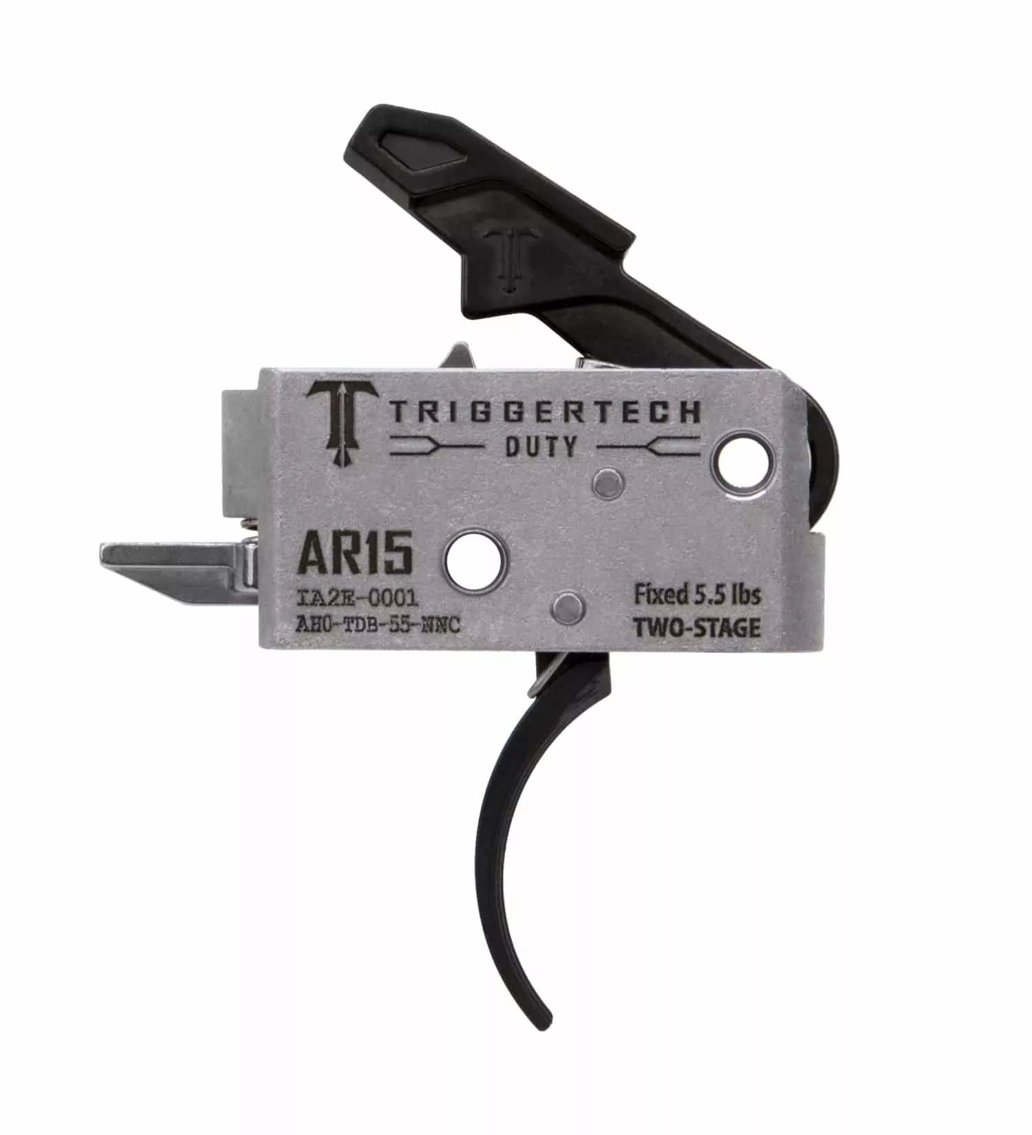 TriggerTech Trigger – AR-15 – Duty – 5.5lbs Fixed – 2 Stage – Curved Lever