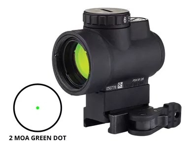 Trijicon MRO 1x25mm Green Dot Sight - Quick Release Mount, Adjustable 2 MOA Green Dot, Matte Black