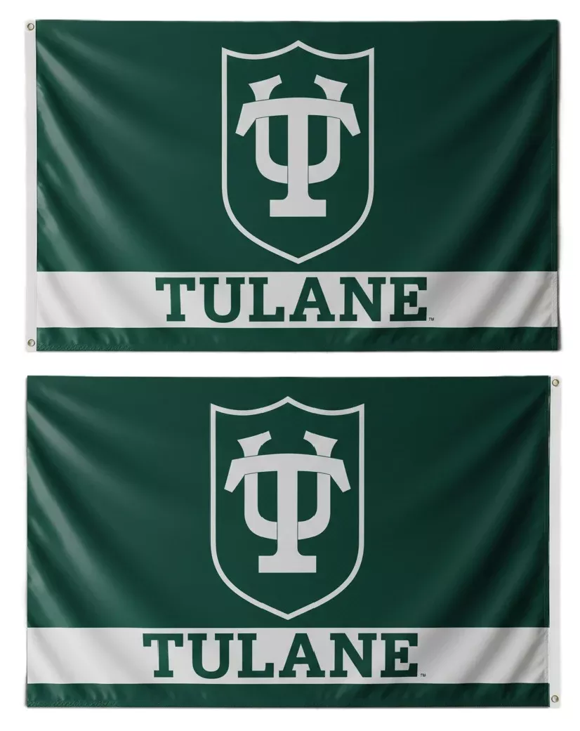 University of Tulane Flag 2 Sided 3x5