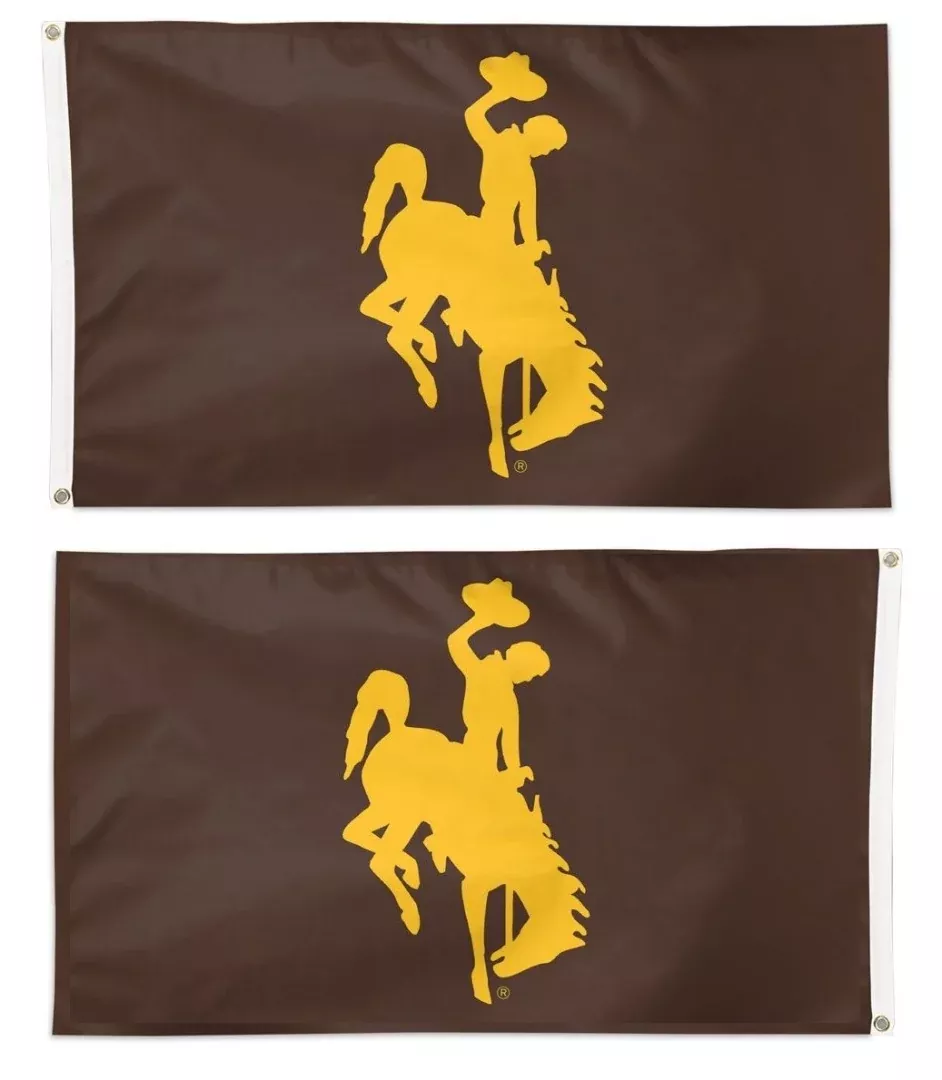 University of Wyoming Flag 3×5 Brown 2 Sided