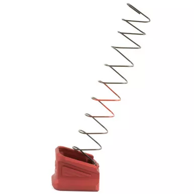 ZEV Technologies +5 Extended Base Pad For Glock w/Additional Power Spring Included – Red Finish